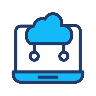 Ağ düz simgesi beyaz arka plan, vektör, illüstrasyon izole bulut