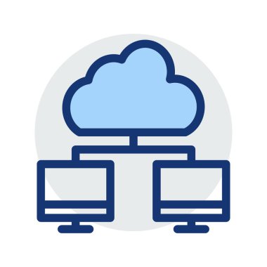 Ağ bulut bağlantı vektör çizim 