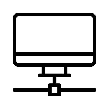 Ağ ekran paylaşım vektör çizim 