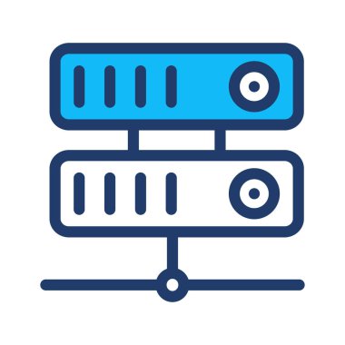 sunucu depolama veritabanı vektör çizim 