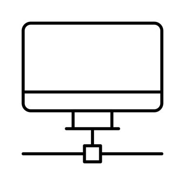 Ağ ekran paylaşım vektör çizim  