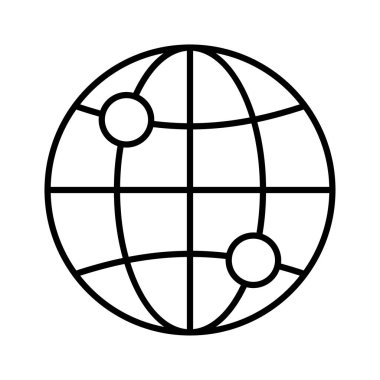 ağ bağlantı dünya vektör çizim 