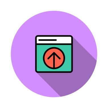 Web sayfası ok vektör çizim yükleme 