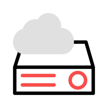 barındırma bulut veritabanı vektör çizim 