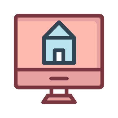 Ana ekran Lcd monitör vektör çizim 