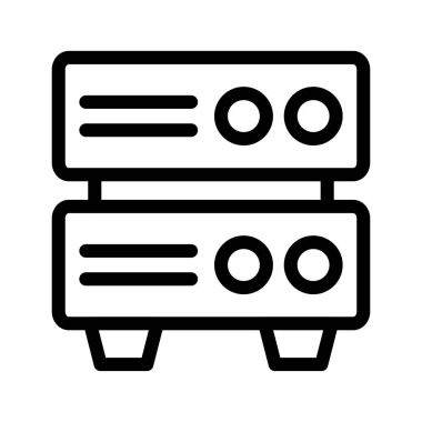 Sunucu veri merkezi veritabanı vektör çizim 