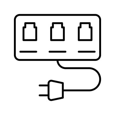 Bağdaştırıcı bağlantı noktası rj45 vektör çizim 