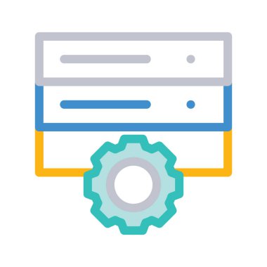 ayarı veritabanı sunucusu vektör çizim 