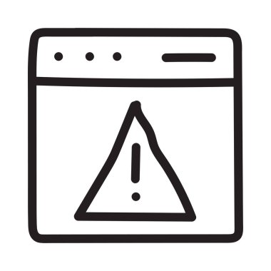 ünlem uyarı işareti düz simgesi beyaz arka plan, vektör, illüstrasyon izole