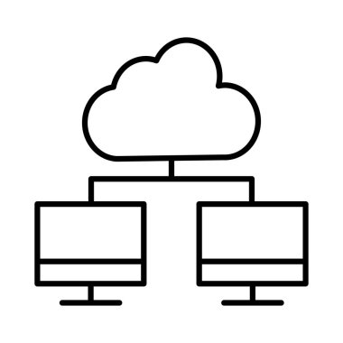 ağ depolama vektör çizim bulut 