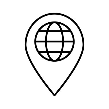 konumu PIN online vektör çizim 