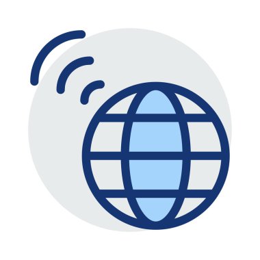 küresel internet dünya vektör çizim 