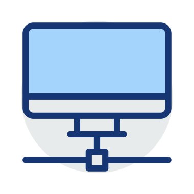 Ağ ekran paylaşım vektör çizim 