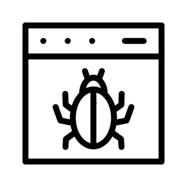 kötü amaçlı yazılım virüs hata vektör çizim 