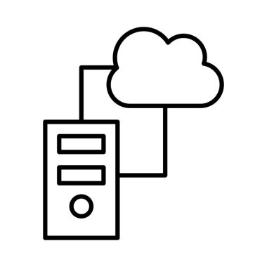 barındırma bulut depolama vektör çizim 