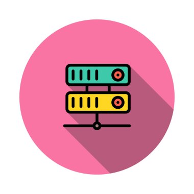 sunucu depolama veritabanı vektör çizim 