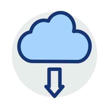 bulut depolama vektör çizim indir 