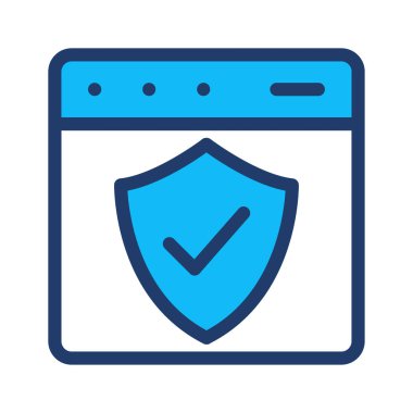 Beyaz arka plan, vektör, illüstrasyon izole güvenli kalkan düz simgesi