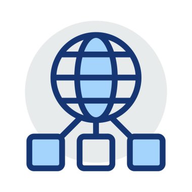 ağ bağlantısı tarayıcı vektör çizim 