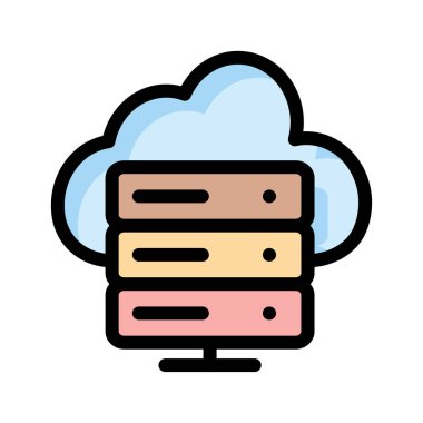 veritabanı sunucusu vektör çizim barındırma 