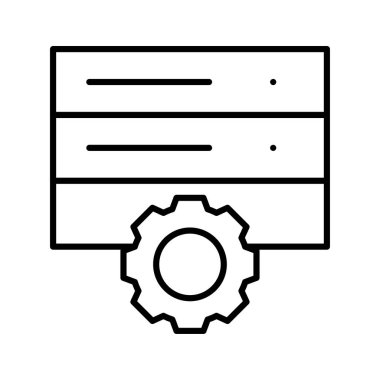 ayarı veritabanı sunucusu vektör çizim 