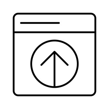 Web sayfası ok vektör çizim yükleme 