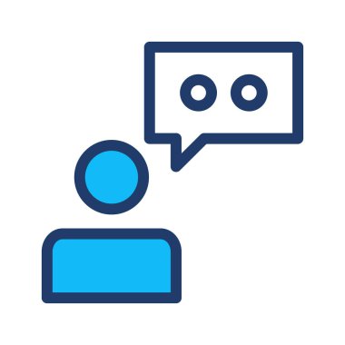 profil kullanıcı ileti düz simgesi beyaz arka plan, vektör, illüstrasyon izole ile 