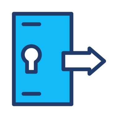 logout çıkış doğru vektör çizim 