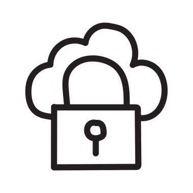 Beyaz arka plan, vektör, illüstrasyon izole kilit güvenli düz simgesi