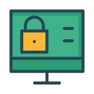 özel güvenli kilit vektör çizim 