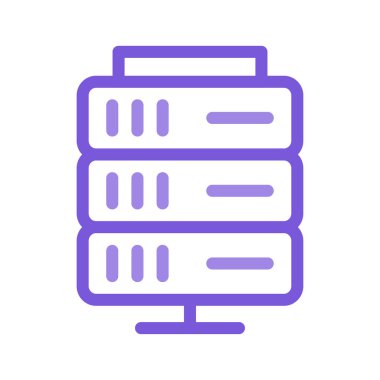 sunucu depolama veritabanı vektör çizim 