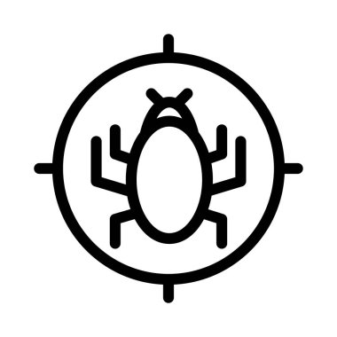 kötü amaçlı yazılım virüsü hedef vektör çizim 