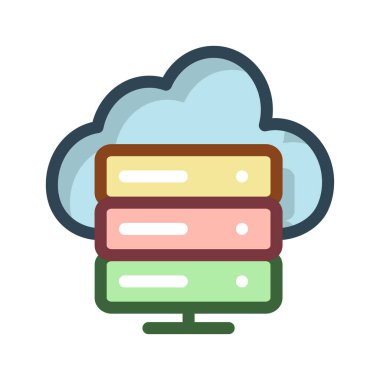 veritabanı sunucusu vektör çizim barındırma 