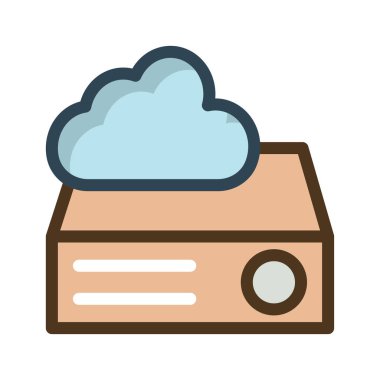 barındırma bulut veritabanı vektör çizim 