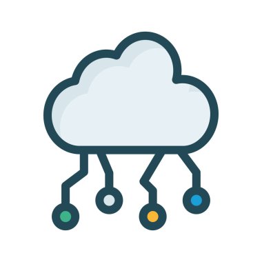 Ağ vektör çizim bulut 