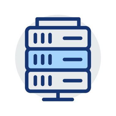 sunucu depolama veritabanı vektör çizim 