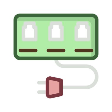 Bağdaştırıcı bağlantı noktası rj45 vektör çizim 