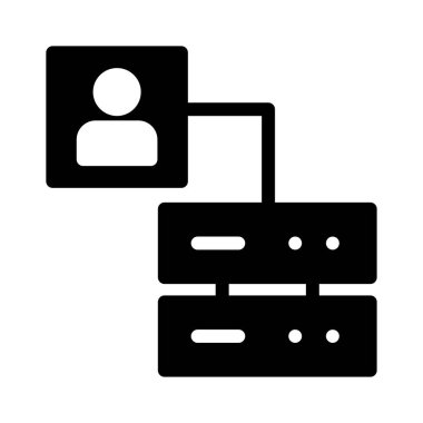 kullanıcı profili sunucu vektör çizim 