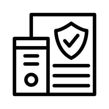 PC bilgisayar güvenli vektör çizim 