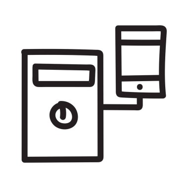 dosya paylaşımı PC bilgisayar vektör çizim 