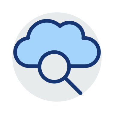 Arama Büyüteç bulut vektör çizim 