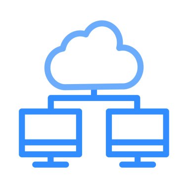 ağ depolama vektör çizim bulut 