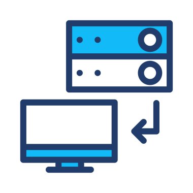 Sunucu Deposu Lcd vektör çizim 