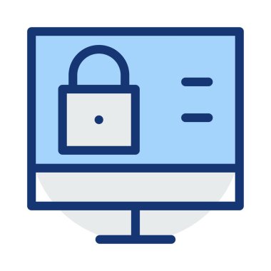 özel güvenli kilit vektör çizim 