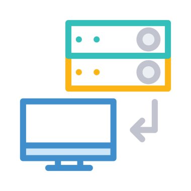 Sunucu Deposu Lcd vektör çizim 