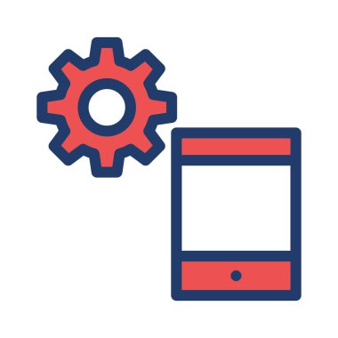 Beyaz arka plan, vektör, illüstrasyon izole düz simge tercih yapılandırın