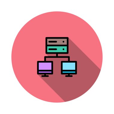 ağ bağlantısı veritabanı vektör çizim 