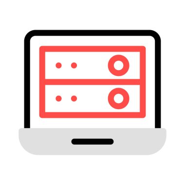 veritabanı sunucu depolama vektör çizim 