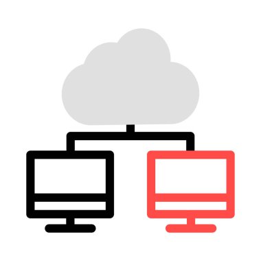 ağ depolama vektör çizim bulut 