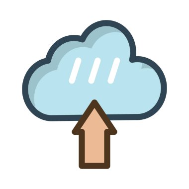 bulut sunucu vektör çizim yükleme 